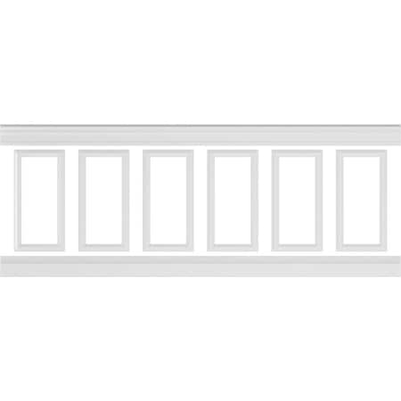 Ekena Millwork Wainscot Paneling Kit, Urethane, 94-1/2 in L, Factory Primed WPKUSQ041P036